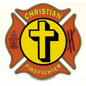 Christian Firefighter sticker 1