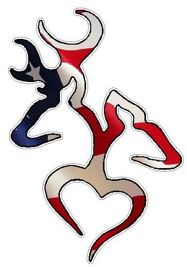 Deer Heart Fills 2 USA Flag