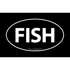 FISH OVAL STICKER