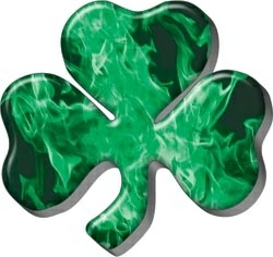 Green Shamrock Firemen Decal