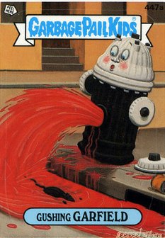 Gushing GARFIELD Funny Sticker Name Decal