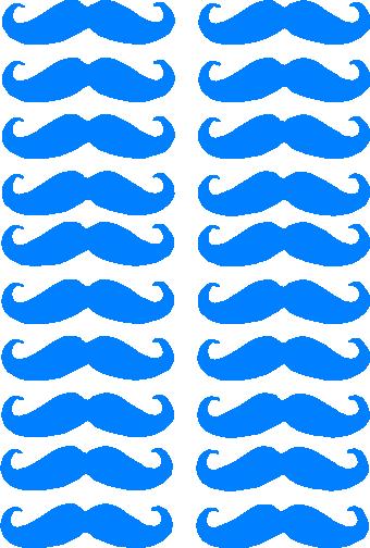 Mustache Sticker Set Style 1 Small