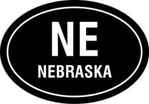 Nebraska Oval Decal