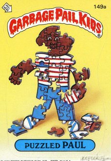 Puzzled PAUL Funny Decal Name Sticker