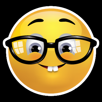 Smile Nerdy Face Sticker