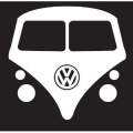 vw van die cut decal funny color auto sticker