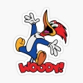 WOODY WOODY FUNNY CARTOON CAR STICKER
