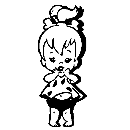 Pebbles Standing Decal