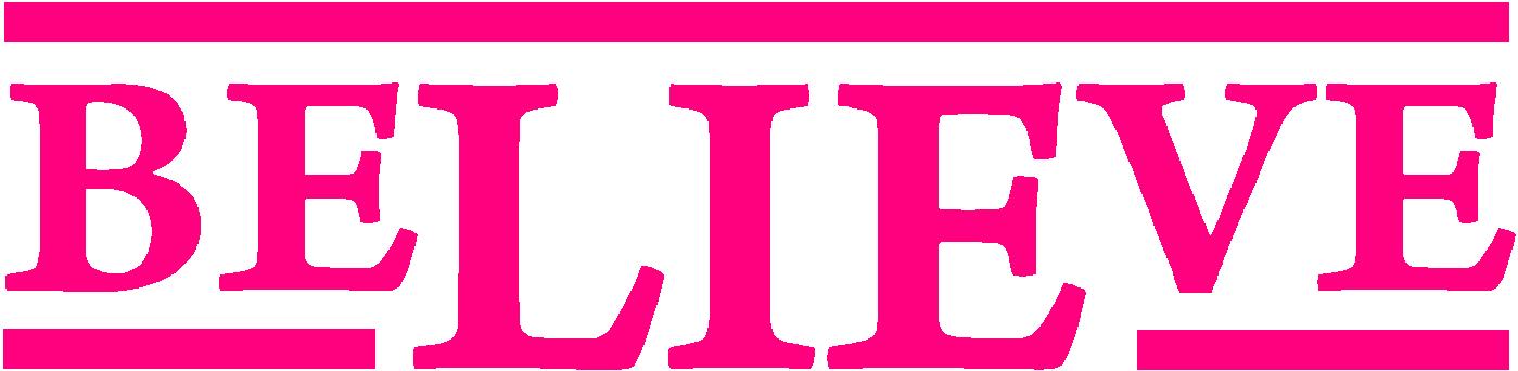 beLIEve die cut funny sticker