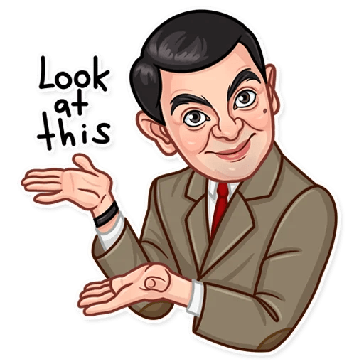 mr bean show funny car sticker 24