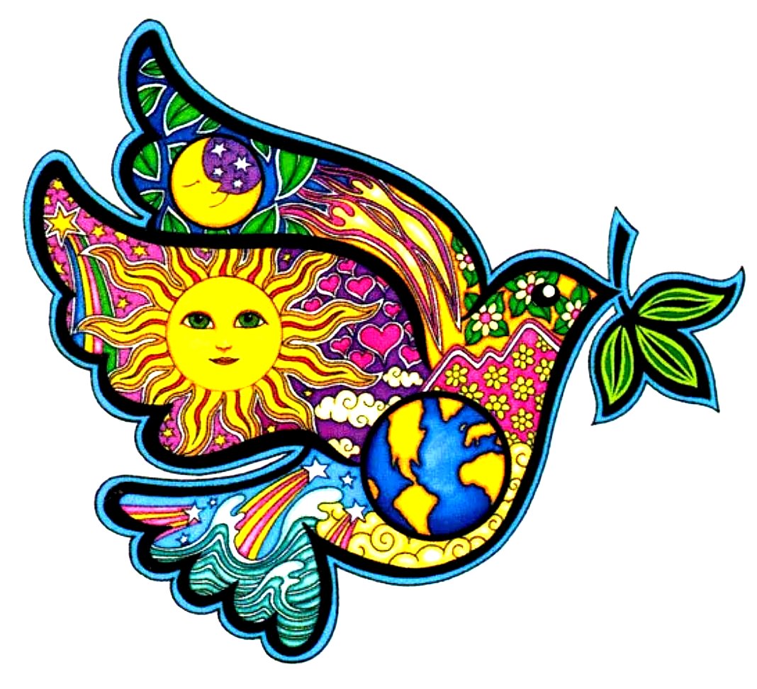 Peace Dove FAR OUT Sticker
