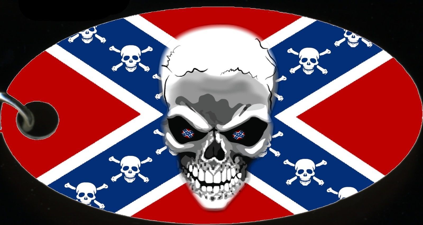 rebel oval dog tag sticker