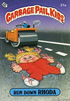 Run Down RHODA Funny Decal Name Sticker