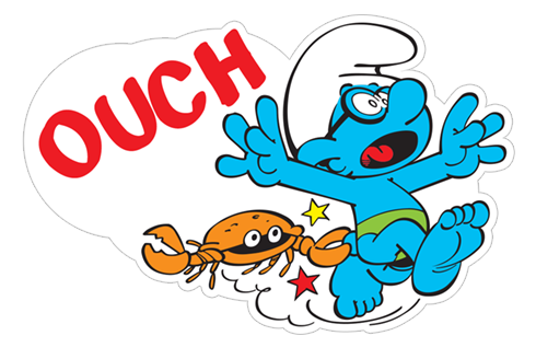 BRAINY CRAB BITE BUTT STICKER