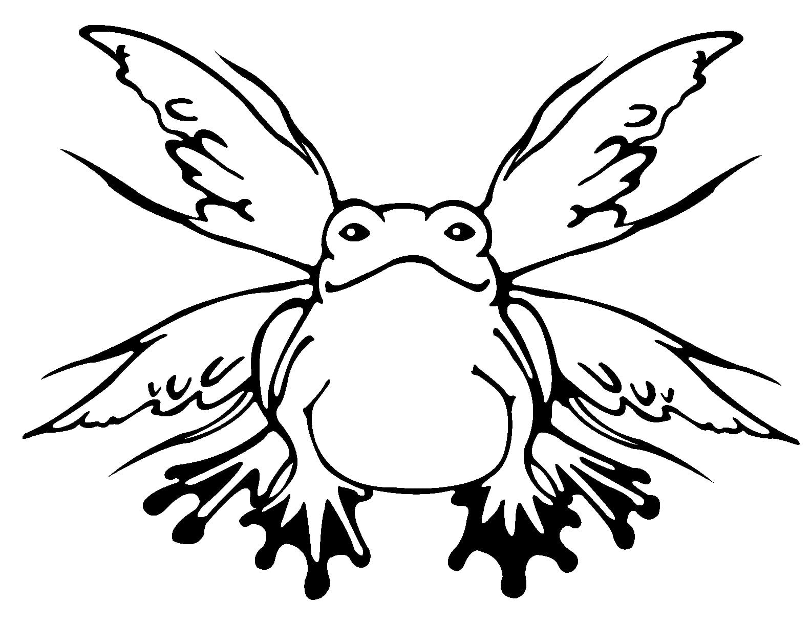 Frog Butterfly Decal