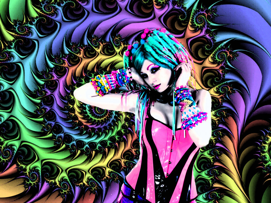 psychedelic faces wall decal car sticker 14