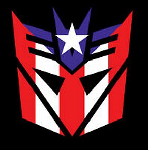 Puerto Rico Decepticon Cartoon Sticker