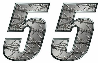 Two Digit - BARB WIRE Race Number Kit