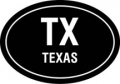 Texas Oval Decal