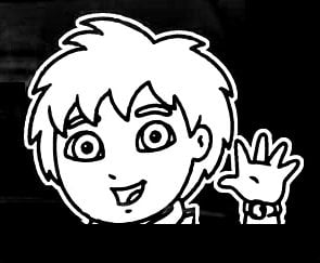 Diego Waving Decal Sticker