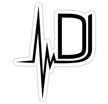 Party DJ Pulse Design Sticker
