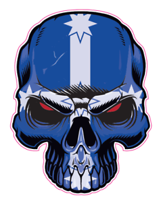 AUSTRSALIA AUSSIE REBEL EURIKA SKULL STICKER 2