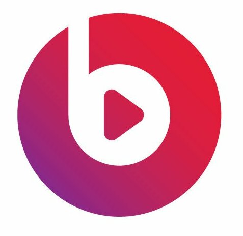 beats music logomark color sticker