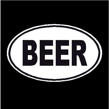 Beer Oval Decal