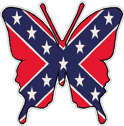 Butterfly Camo Sticker 2 - FLAG REBEL