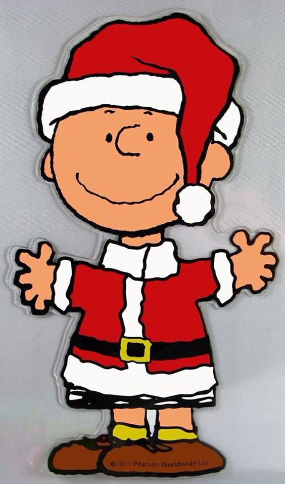 Charlie Brown Peanuts Gang Sticker SANTA