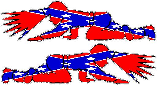 COAL MINER REBEL STICKER SET - 2 STICKERS