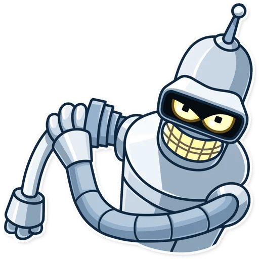 futurama tv show cartoon bender sticker 9