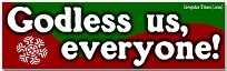godless us everyone bumper sticker