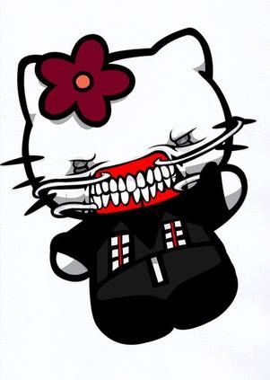 Hello-K-HELLRAISER-vinyl-decals-on-window-door-wall