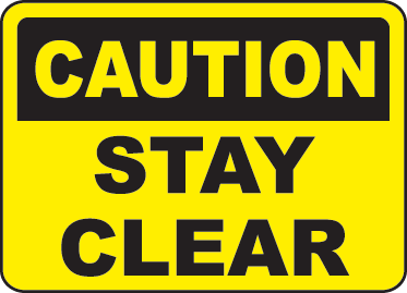 Keep Area Clear Signs and Decals 06