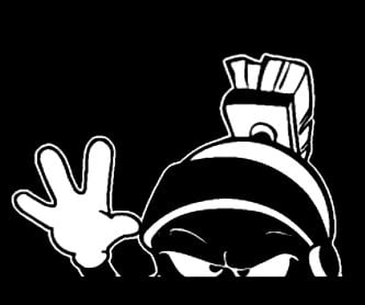 Marvin Martian Wave Decal Sticker