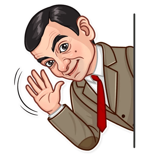mr bean show funny car sticker 5