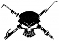 Welder Torch 2 Skull Cross Sticker