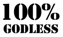 100 percent godless sticker