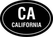 California Oval Decal