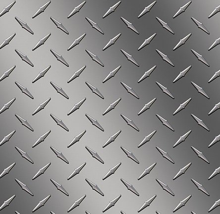 Diamond Plate Silver Vinyl Sheet