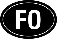 Faeroe Island Oval Sticker