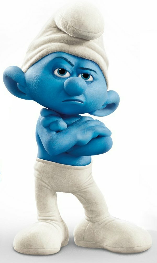 Grouchy Smurf Movie Sticker
