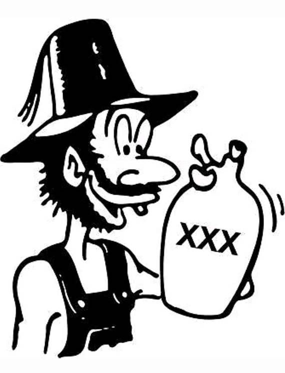 HILLBILLY XXX JUG DECAL