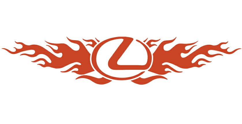 Lexus Flames Back Back Auto Graphics