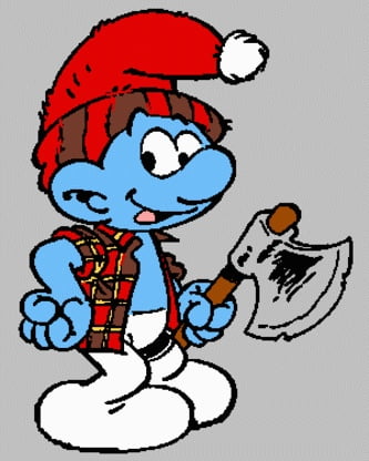 Lumberjack Smurf