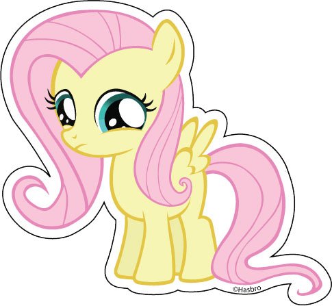 my little pony yellow sticker