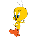 Tweety Bird Decal Leaning