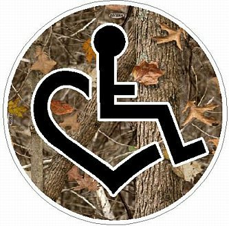 3E LOVE camo nature circular sticker