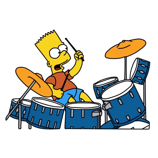 bart-simpson-DRUMS Sticker